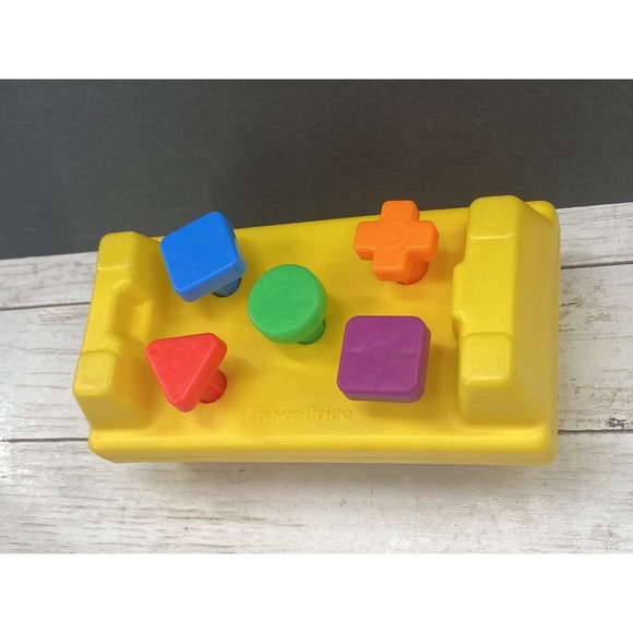 1986 Fisher Price Tap N Turn Bench Baby Toddler Developmental Toy Set NO HAMMER - Picture 4 of 10